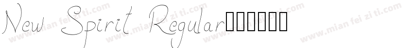 New Spirit Regular字体转换